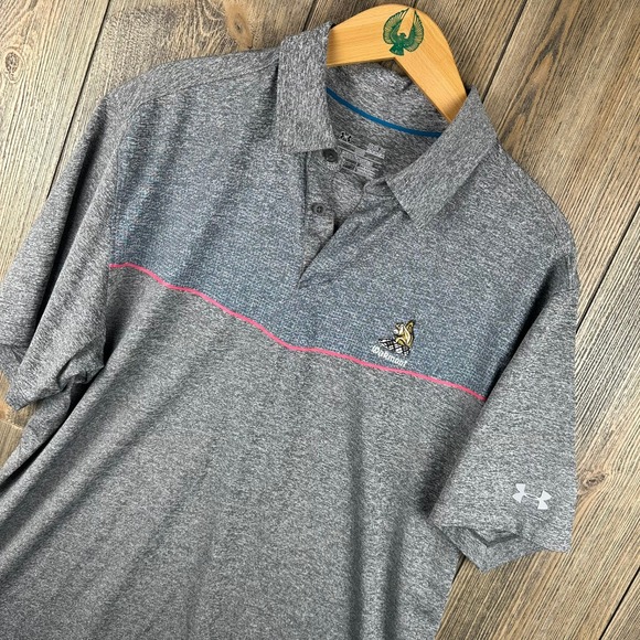 Under Armour Oakmont Country Club Golf Polo Shirt Mens Large Tall Heather Gray - Picture 1 of 6